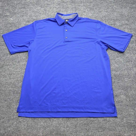 FootJoy Other - FootJoy Golf Polo Shirt Mens 2XL Blue Solid Performance Stretch Lightweight Top